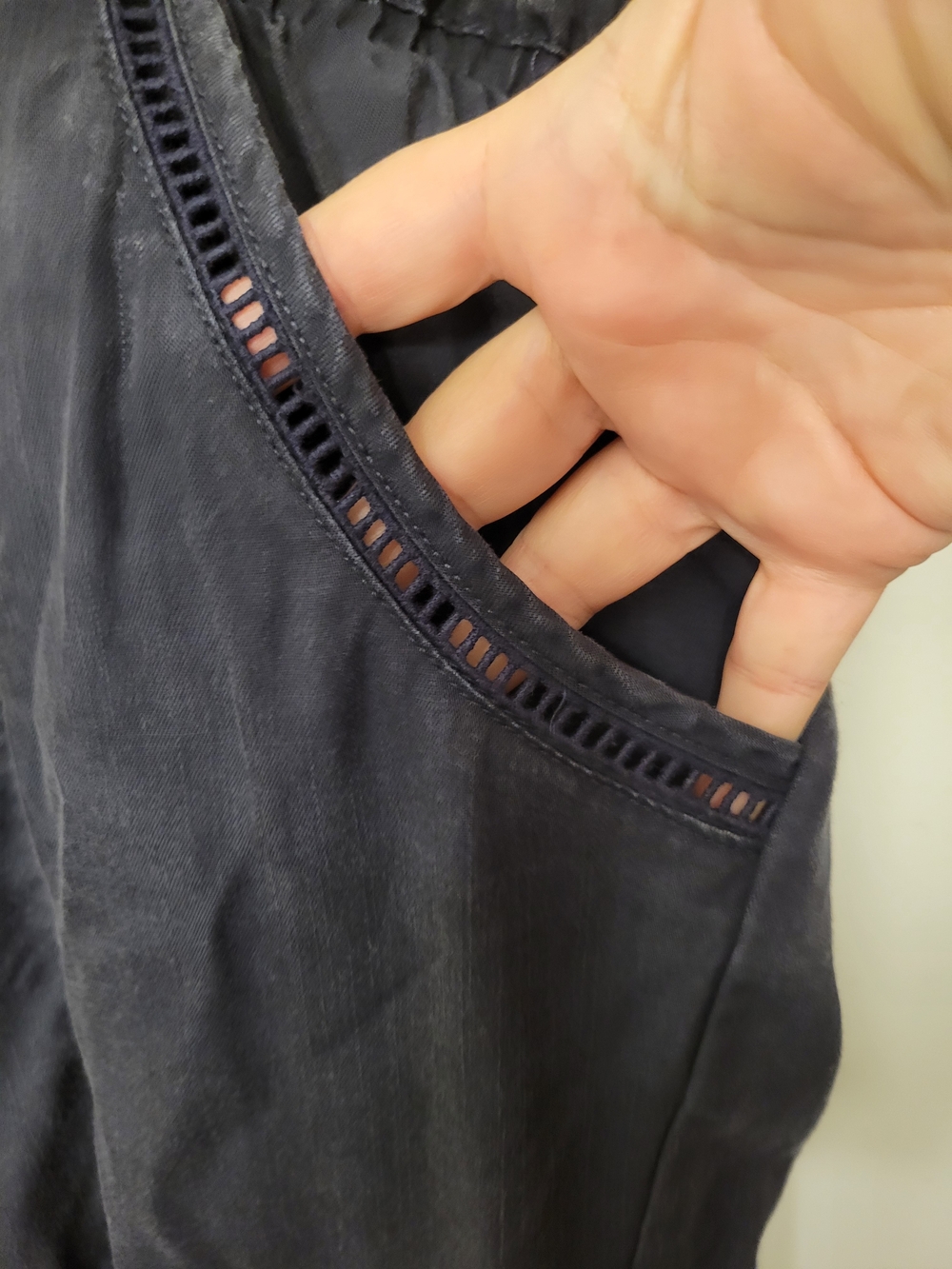 Knox Rose Black Casual Chinos with Decorative Pocket Trim